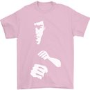 Martial Arts Silhouette MMA Jeet Kune Do Mens T-Shirt Cotton Gildan Light Pink
