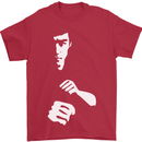 Martial Arts Silhouette MMA Jeet Kune Do Mens T-Shirt Cotton Gildan Red