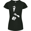 Martial Arts Silhouette MMA Jeet Kune Do Womens Petite Cut T-Shirt Black