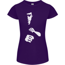 Martial Arts Silhouette MMA Jeet Kune Do Womens Petite Cut T-Shirt Purple