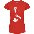 Martial Arts Silhouette MMA Jeet Kune Do Womens Petite Cut T-Shirt Red