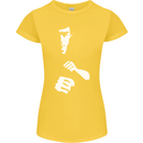 Martial Arts Silhouette MMA Jeet Kune Do Womens Petite Cut T-Shirt Yellow