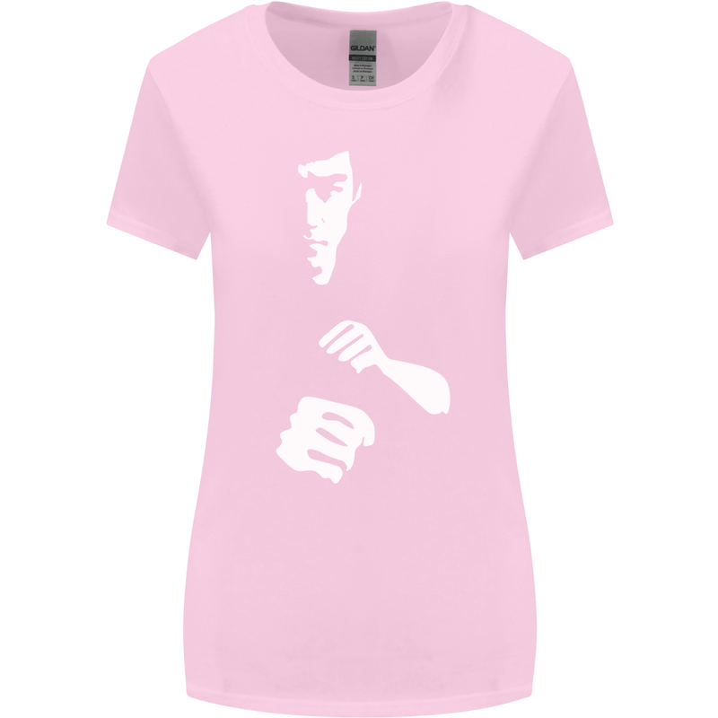 Martial Arts Silhouette MMA Jeet Kune Do Womens Wider Cut T-Shirt Light Pink