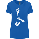 Martial Arts Silhouette MMA Jeet Kune Do Womens Wider Cut T-Shirt Royal Blue