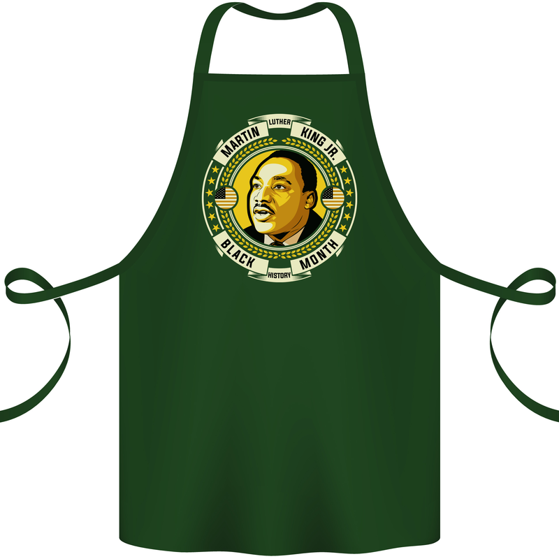 Martin Luther King Black History Month Cotton Apron 100% Organic Forest Green