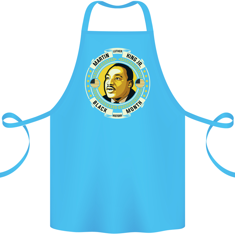 Martin Luther King Black History Month Cotton Apron 100% Organic Turquoise