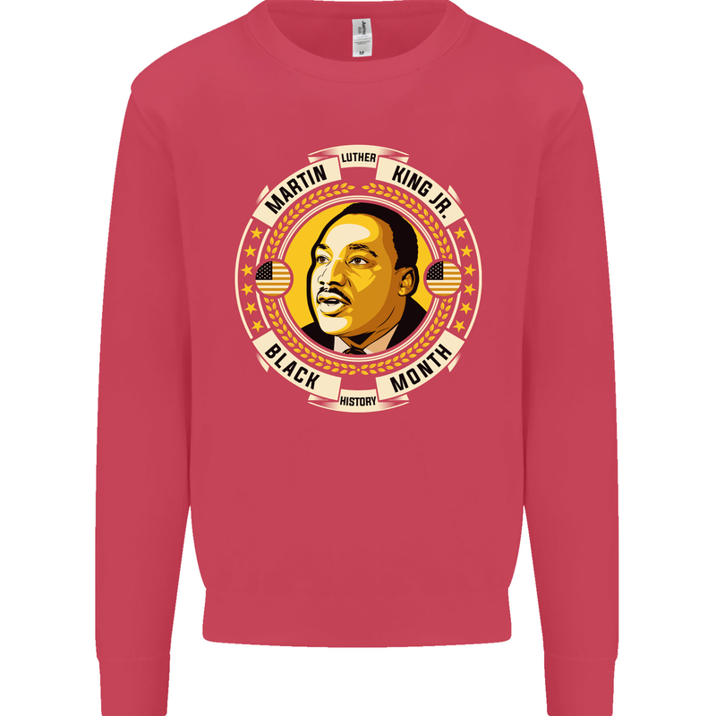 Martin Luther King Black History Month Kids Sweatshirt Jumper Heliconia