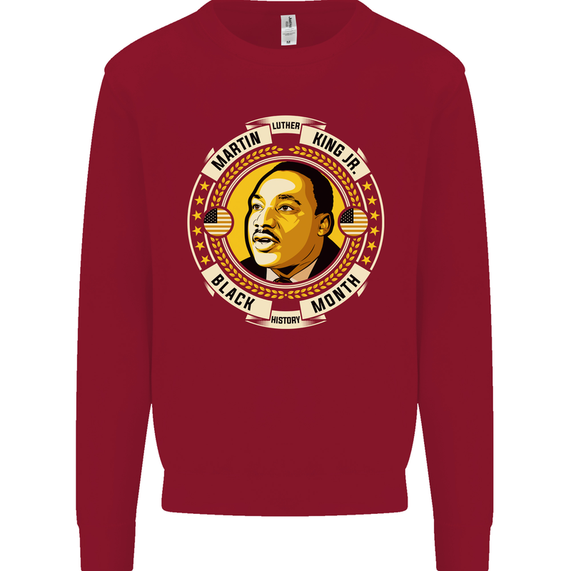 Martin Luther King Black History Month Kids Sweatshirt Jumper Red