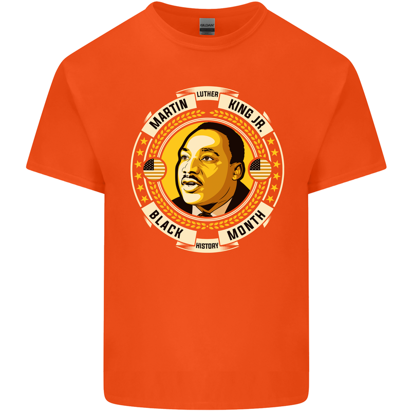 Martin Luther King Black History Month Kids T-Shirt Childrens Orange