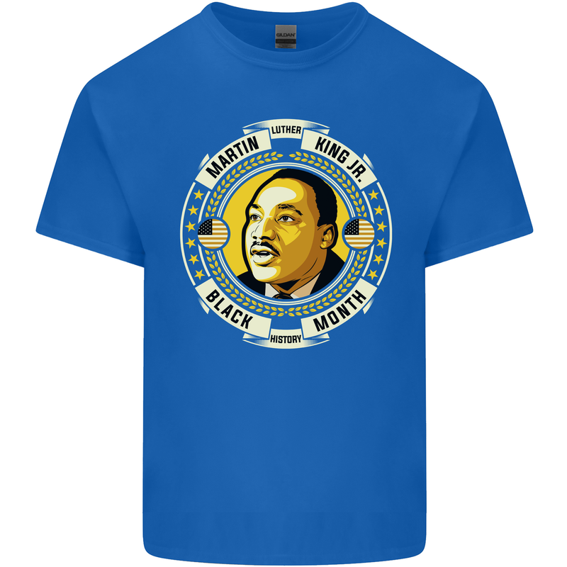 Martin Luther King Black History Month Kids T-Shirt Childrens Royal Blue