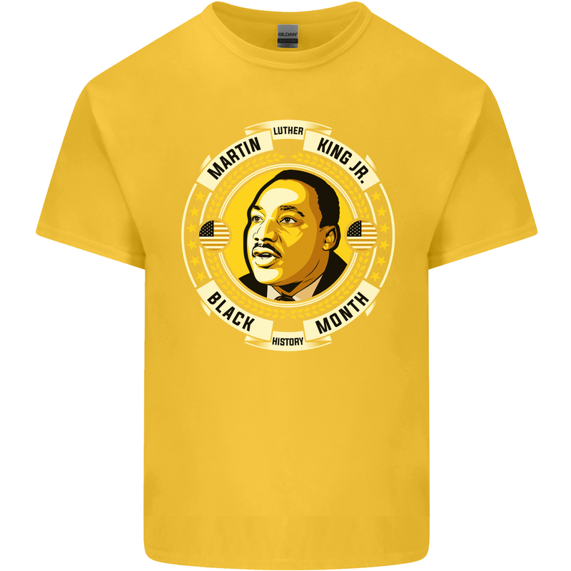 Martin Luther King Black History Month Kids T-Shirt Childrens Yellow