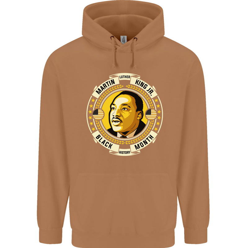 Martin Luther King Black History Month Mens 80% Cotton Hoodie Caramel Latte