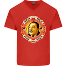 Martin Luther King Black History Month Mens V-Neck Cotton T-Shirt Red