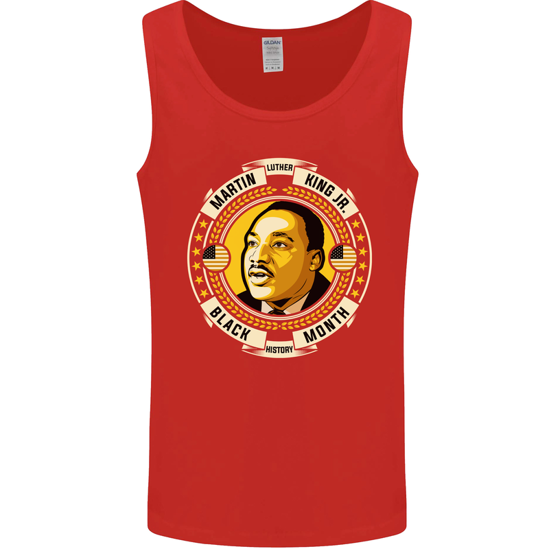 Martin Luther King Black History Month Mens Vest Tank Top Red
