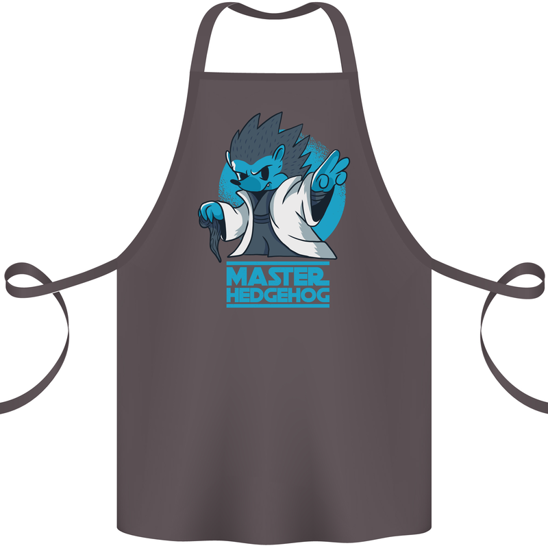 Master Hedgehog Funny Movie Parody Cotton Apron 100% Organic Dark Grey