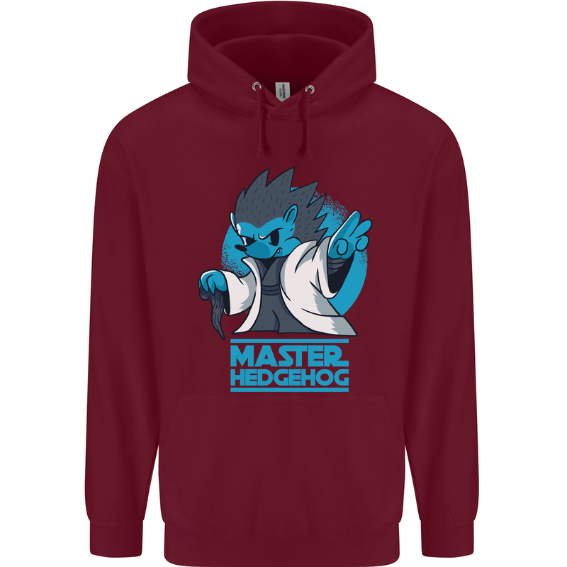 Master Hedgehog Funny Movie Parody Mens 80% Cotton Hoodie Maroon