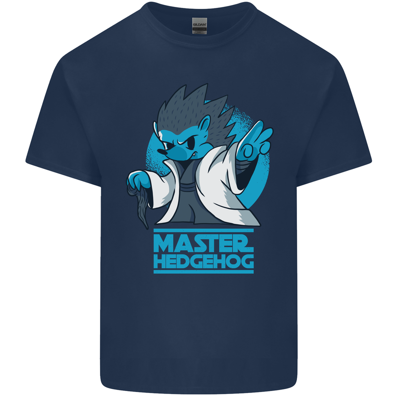 Master Hedgehog Funny Movie Parody Mens Cotton T-Shirt Tee Top Navy Blue
