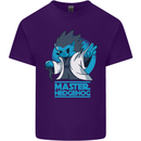 Master Hedgehog Funny Movie Parody Mens Cotton T-Shirt Tee Top Purple