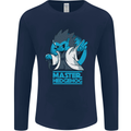 Master Hedgehog Funny Movie Parody Mens Long Sleeve T-Shirt Navy Blue