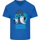 Master Hedgehog Funny Movie Parody Mens V-Neck Cotton T-Shirt Royal Blue