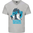 Master Hedgehog Funny Movie Parody Mens V-Neck Cotton T-Shirt Sports Grey