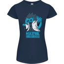 Master Hedgehog Funny Movie Parody Womens Petite Cut T-Shirt Navy Blue