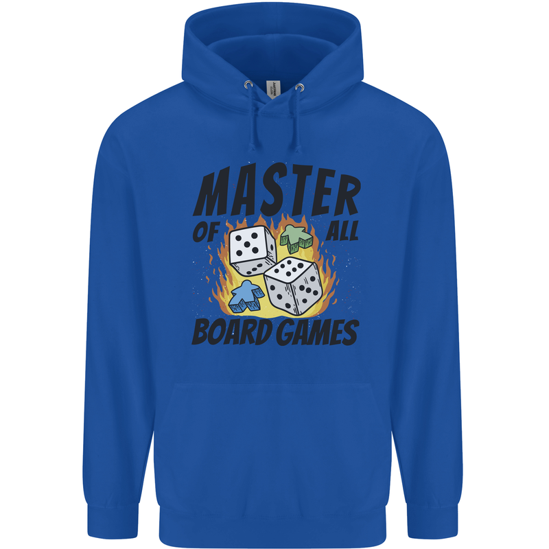 Master of All Board Games Childrens Kids Hoodie Royal Blue