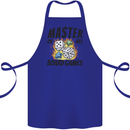 Master of All Board Games Cotton Apron 100% Organic Royal Blue