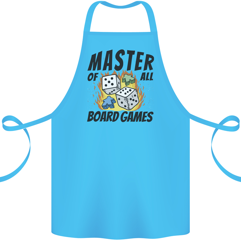 Master of All Board Games Cotton Apron 100% Organic Turquoise