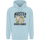 Master of All Board Games Mens 80% Cotton Hoodie Light Blue