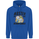 Master of All Board Games Mens 80% Cotton Hoodie Royal Blue