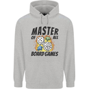 Master of All Board Games Mens 80% Cotton Hoodie Sports Grey