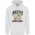 Master of All Board Games Mens 80% Cotton Hoodie White