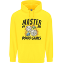 Master of All Board Games Mens 80% Cotton Hoodie Yellow