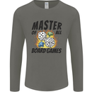 Master of All Board Games Mens Long Sleeve T-Shirt Charcoal