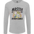 Master of All Board Games Mens Long Sleeve T-Shirt Sports Grey