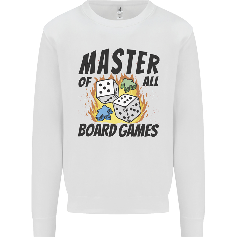 Master of All Board Games Mens Sweatshirt Jumper White