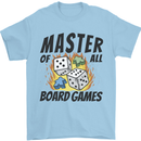 Master of All Board Games Mens T-Shirt 100% Cotton Light Blue