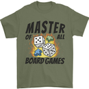 Master of All Board Games Mens T-Shirt 100% Cotton Military Green