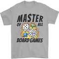 Master of All Board Games Mens T-Shirt 100% Cotton Sports Grey