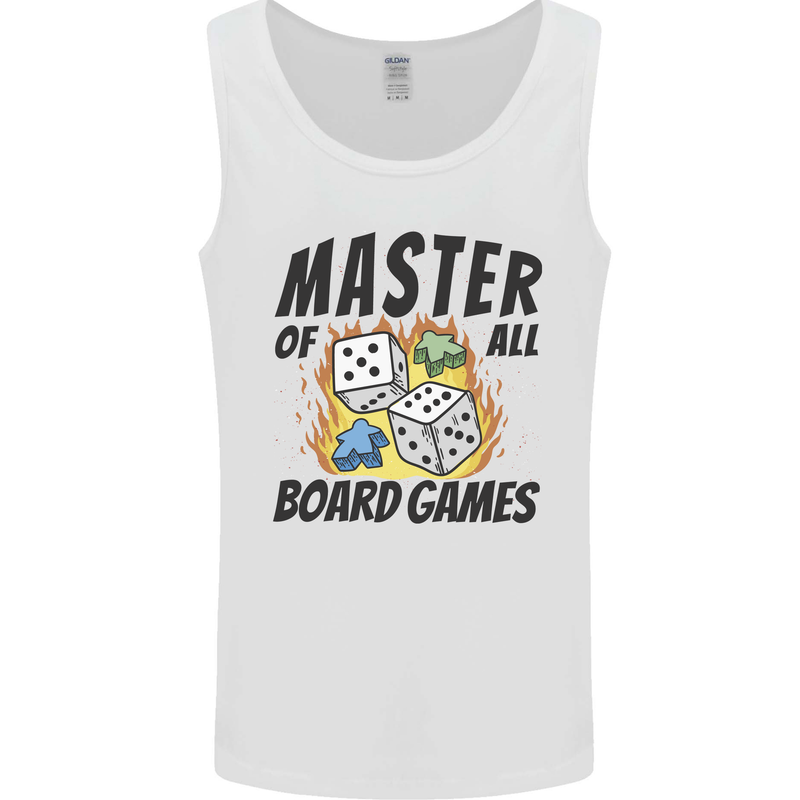 Master of All Board Games Mens Vest Tank Top White
