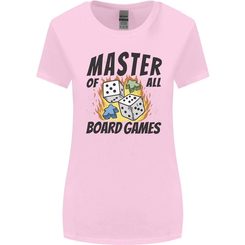Master of All Board Games Womens Wider Cut T-Shirt Light Pink