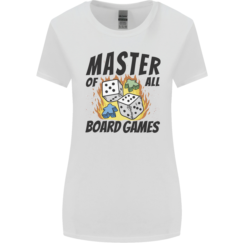 Master of All Board Games Womens Wider Cut T-Shirt White