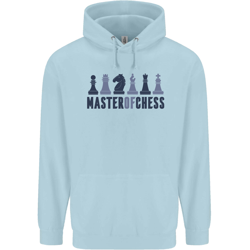 Master of Chess Childrens Kids Hoodie Light Blue