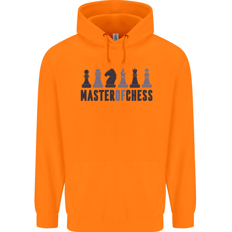 Master of Chess Childrens Kids Hoodie Orange