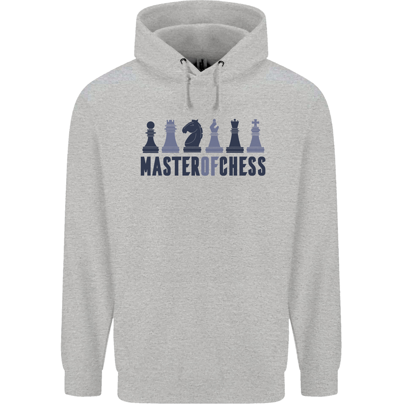 Master of Chess Childrens Kids Hoodie Sports Grey