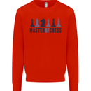 Master of Chess Kids Sweatshirt Jumper Bright Red
