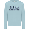 Master of Chess Kids Sweatshirt Jumper Light Blue