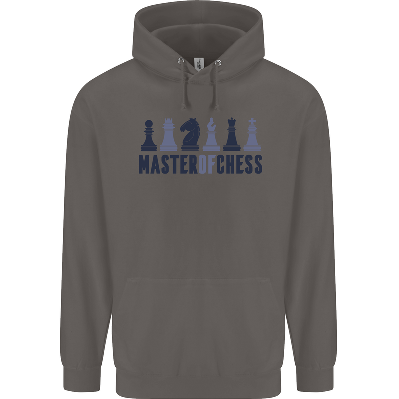 Master of Chess Mens 80% Cotton Hoodie Charcoal