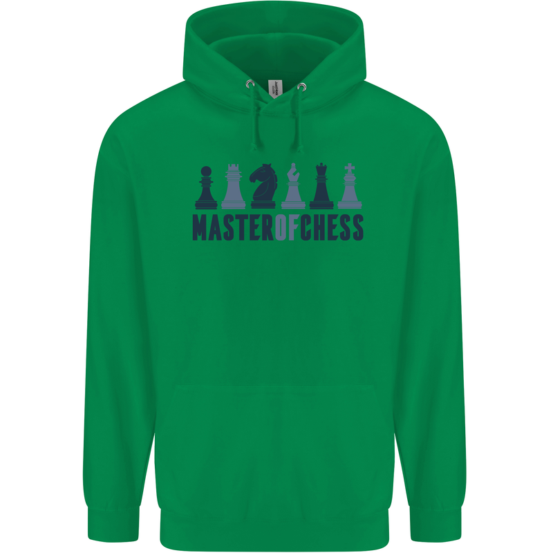 Master of Chess Mens 80% Cotton Hoodie Irish Green